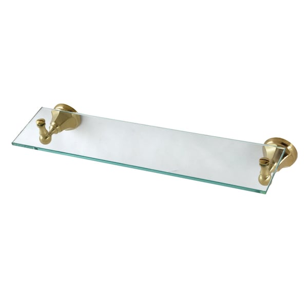 Glass Shelf, Brushed Brass